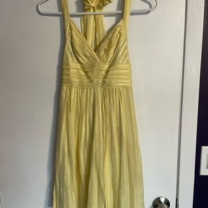 BCBG MaxAzria yellow halter dress